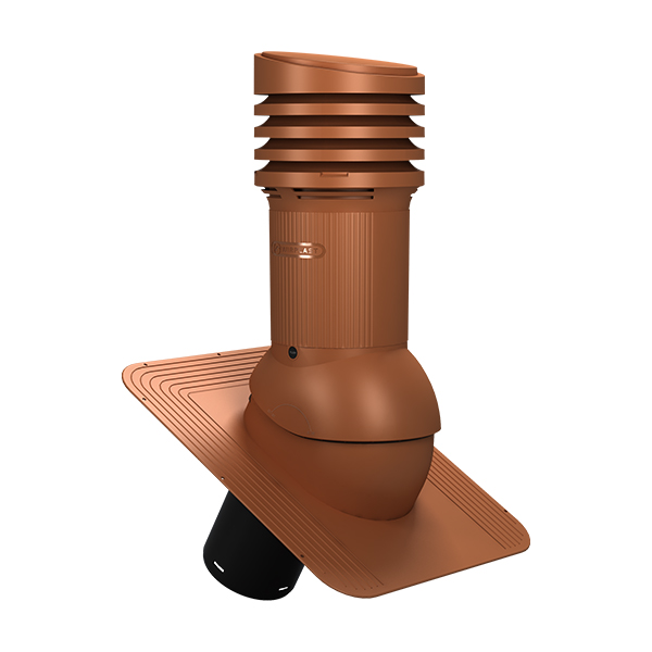 STANDARD EVO ventilācijas izvads NEIZOLĒTS 125d - Ķieģeļsarkans